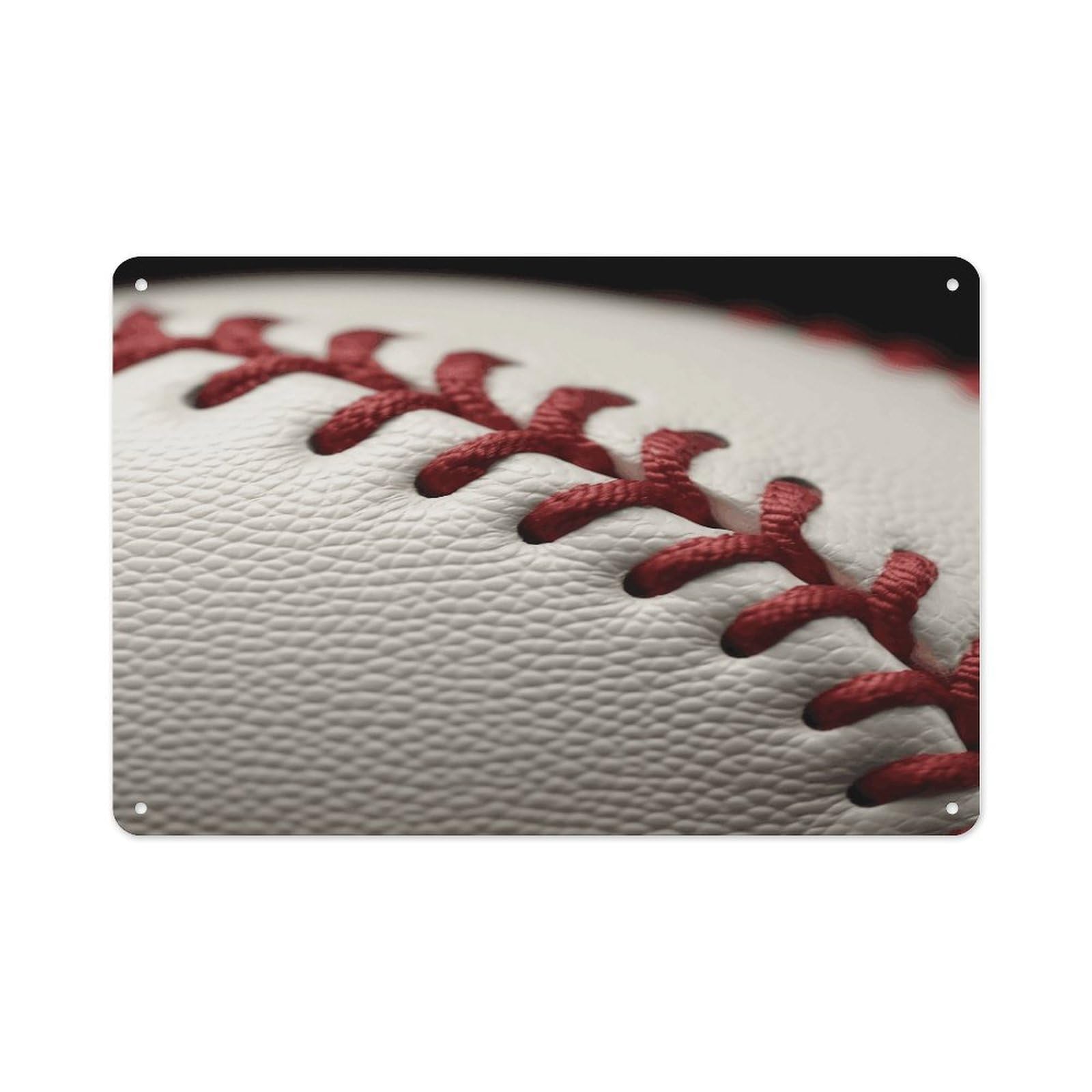 VstaDank Vintage Metal Sign Sublimation Aluminum Baseball Lace Close Up Plaque Sign Weatherproof Art Decorative Wall Plate Boho Aluminum Wall Hanging Decor Retro Poster Plaque 8x12in