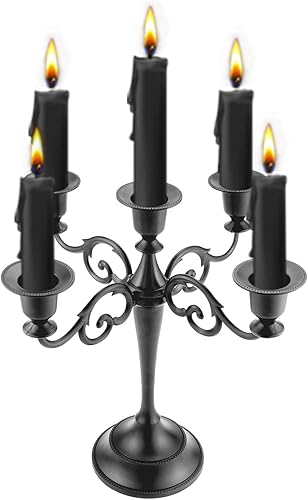 Miniatura 8 de Candelabro de metal de 5 brazos