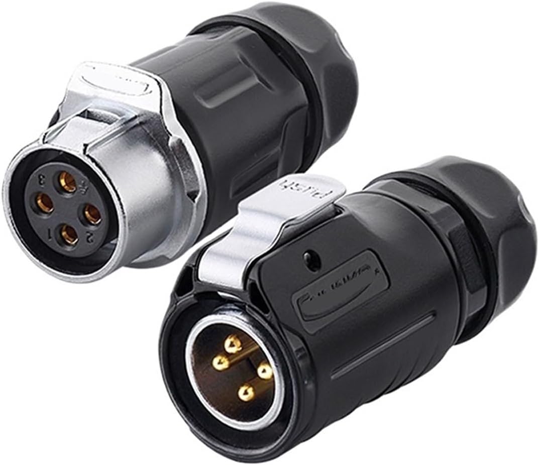 LP20 Male and Female Butt Outdoor LED Power Connector Automotive Connector 4-pin(Male plug)