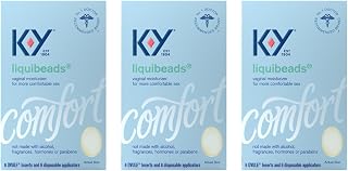 Liquibeads Silicone-Based Formula 6 Bead Inserts and 6 Applicators Vaginal Moisturizer & Lube for More Comfortable Sex for Men, Women and Couples (3 Pack)