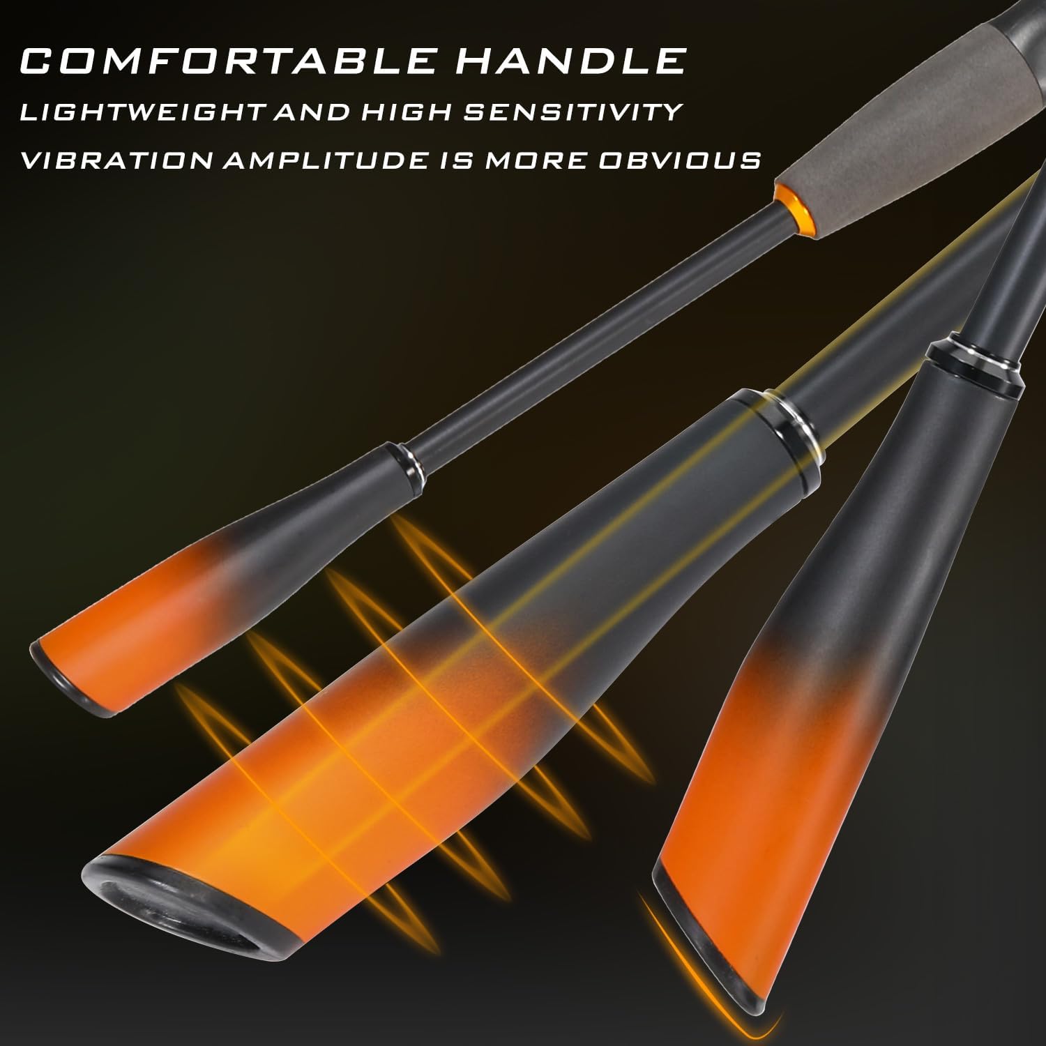 Sougayilang Fishing Rod & Reel Combo, Spinning and Baitcaster Combos, IM6 Graphite 2-Piece Rods with Stainless Steel Guides, Medium Power Fast Action for Bass Walleye Catfish