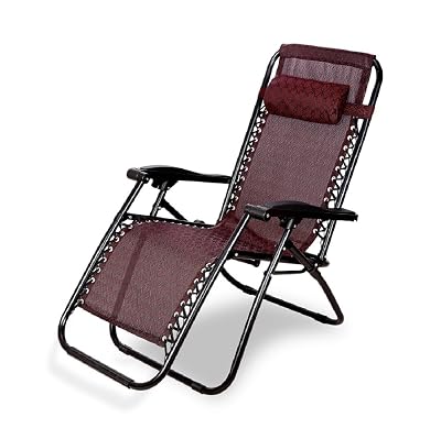 ginoya brothers Outdoor Adjustable Zero Gravity Folding Reclining Lounge Chair for Garden, Pool Side Recreation, Home an