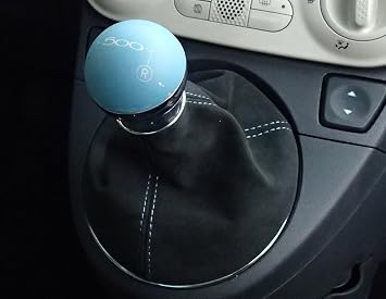 RedlineGoods Shift Boot - Non-Abarth Compatible with Fiat 500 Abarth 2008-21. Tailor Made - not Universal. Genuine top-Grade Italian Black Leather with Black Thread