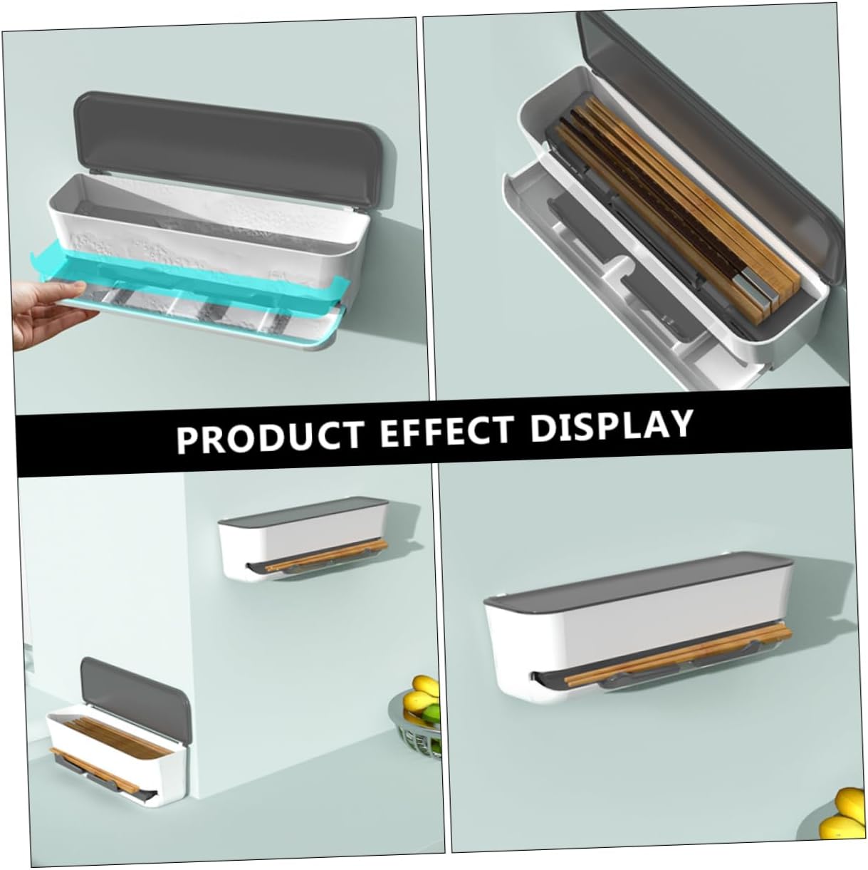 1pc Wall Mounted Plastic Chopstick Holders Stylish Drying Rack for Chopsticks Utensils and Kitchen Tools Heavy Duty for Convenient Storage