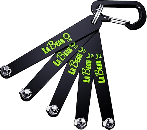 LABEAR - Juego de tornillos torx de bajo perfil, tornillo torx de bajo perfil, Juego de destornilladores torx de perfil ultra bajo de 5 piezas,