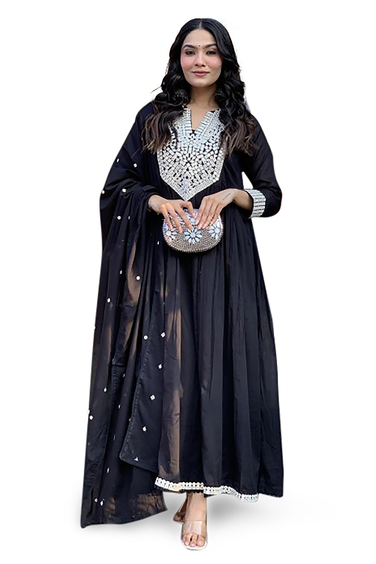 Jwalin Women's Embroidered Kurta Pant Set with Dupatta|Silk Blend Ethnic Set
