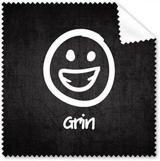 Grin White Cute Chat Happy Pattern Cleaning Cloth Phone Screen Glasses Cleaner 5pcs