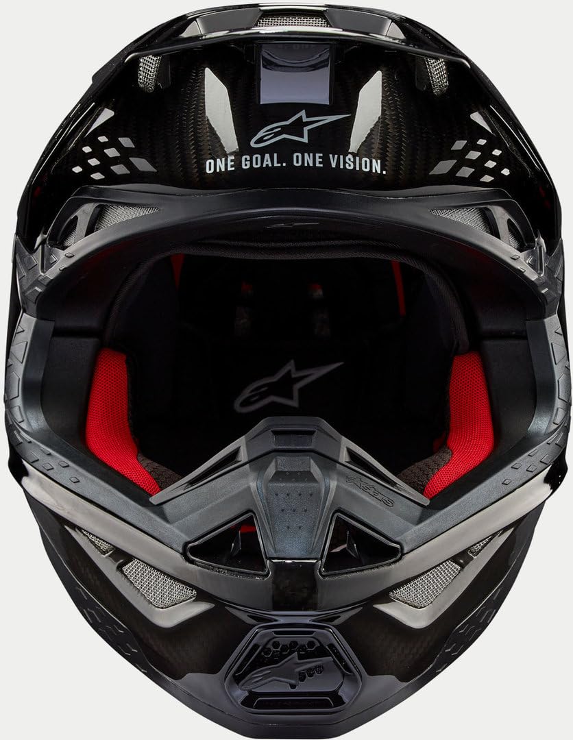 Alpinestars Motocross-Helm Supertech S-M10 Solid - Schwarz/Glossy/Carbon