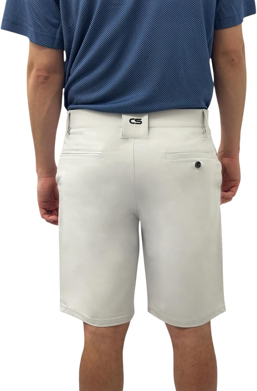 Men's Long Golf Shorts 11.5" Inseam Knee Length Quick Dry Athletic Fit Stretch Short with Pockets, Elastic Waistband 11-inch