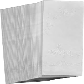 100 Pack Paper Dinner Napkins， 1/8 Fold disposable hand towels for bathroom，2-ply Soft and Absorbent paper towels for Kitchen Party Wedding Bathroom and Everyday Use (100)