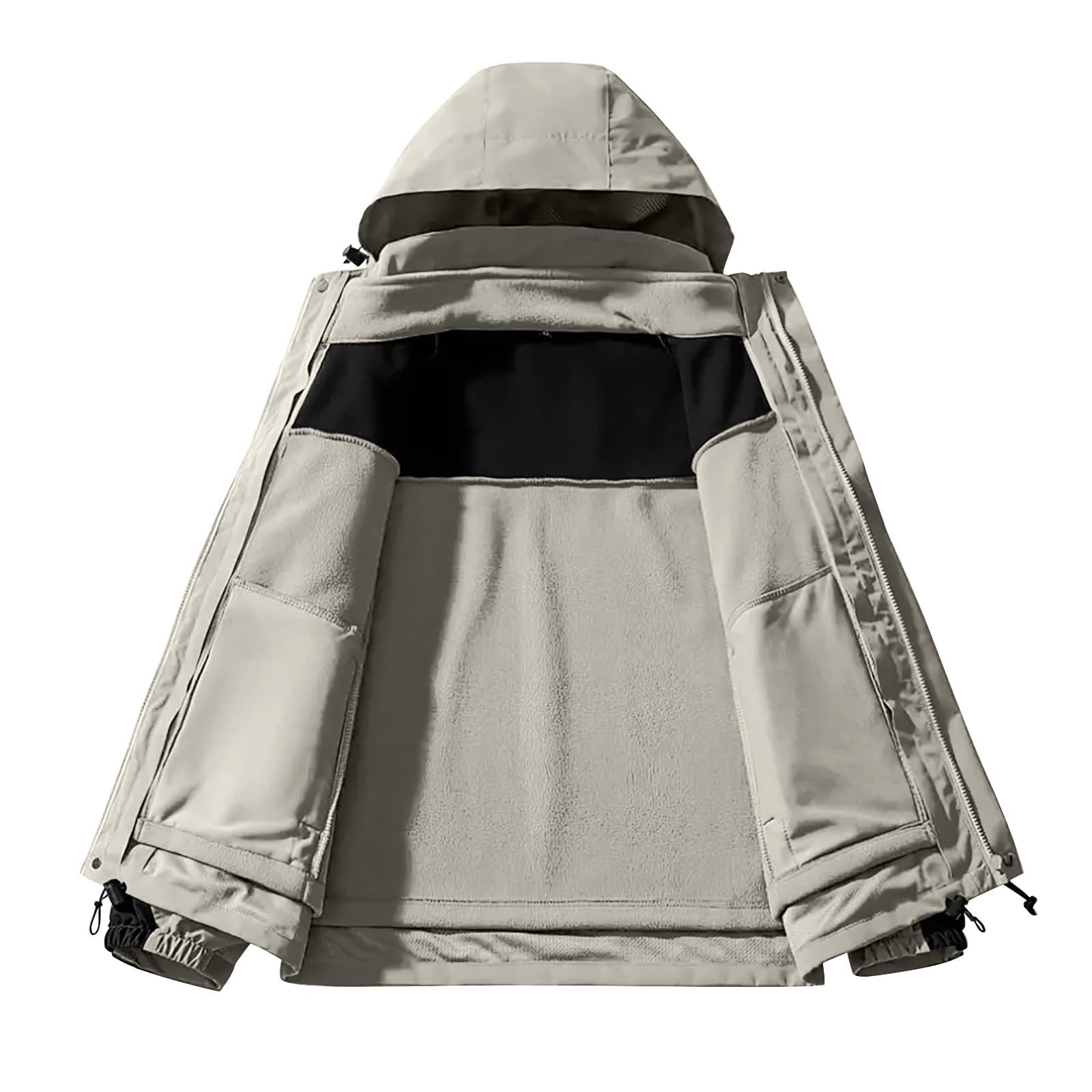 Suéter de talla grande para mujer 3x desmontable a prueba de viento y chaqueta cortavientos adecuado para montañismo y esquí deportes de talla grande abrigos impermeables para mujeres 2x