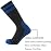 Cerebro Merino Wool Socks for Men, Cushioned Mid-calf Socks Moisture Wicking Men\'s Hiking Socks for Home, Trekking, Outdoors (1Pairs BlackBlue)