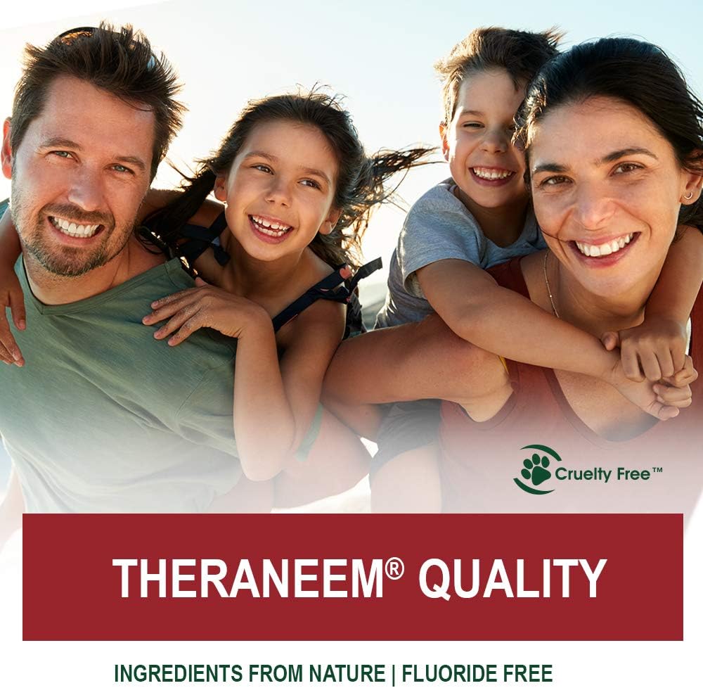 TheraNeem Tooth and Gum Powder | Supports Healthy Teeth/Gums with Probiotics, Vitamin D | Cinnamon | 40 Grams, 200 Uses
