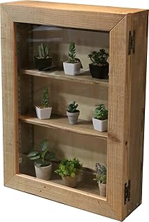 古材フレーム ガラスキャビネット 幅50cm 高さ68cm 奥行15cm 木製 ガラス扉 木枠 古材 足場板 日本製 アンティーク 置き型 卓上 壁掛け 飾り棚 収納 棚 コレクションケース 店舗ディスプレイ 受注生産