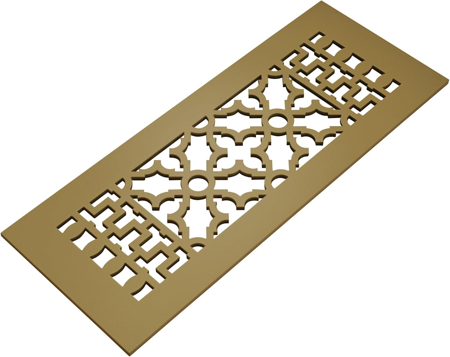 Reggio Registers 826-ANH Scroll Series 6" x 24" Floor Grille Without Mounting Holes - Black Aluminum