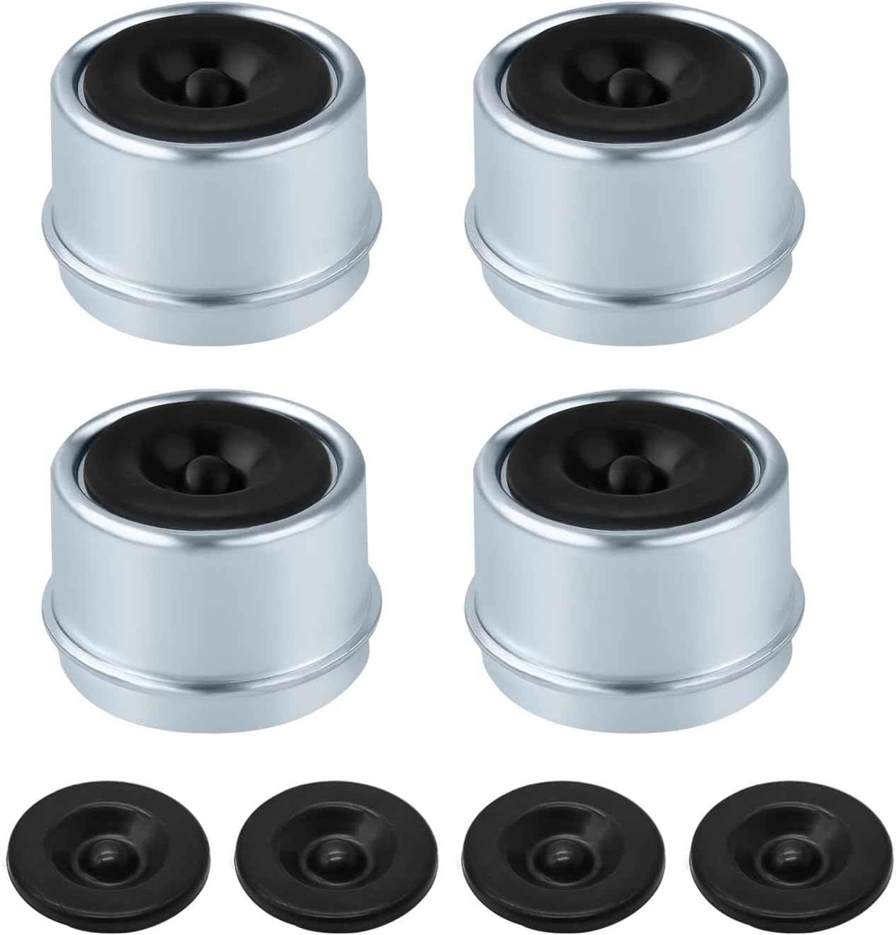 4 Set Bearing Dust Cap Wheel Cover with 4pcs Extra Rubber Grease Plug