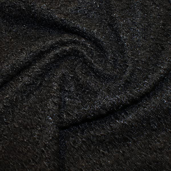 Tissu en fausse fourrure noir au rouleau pour déguisement et décoration de salle