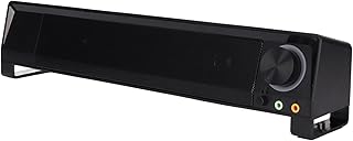 Computer Speakers Wired PC Speaker with Microphone for Computer Laptop Tablet Phone, Wired USB Desktop Speaker with 3.5mm Line Input Jack Stereo USB Powered Mini Sound Bar Speaker