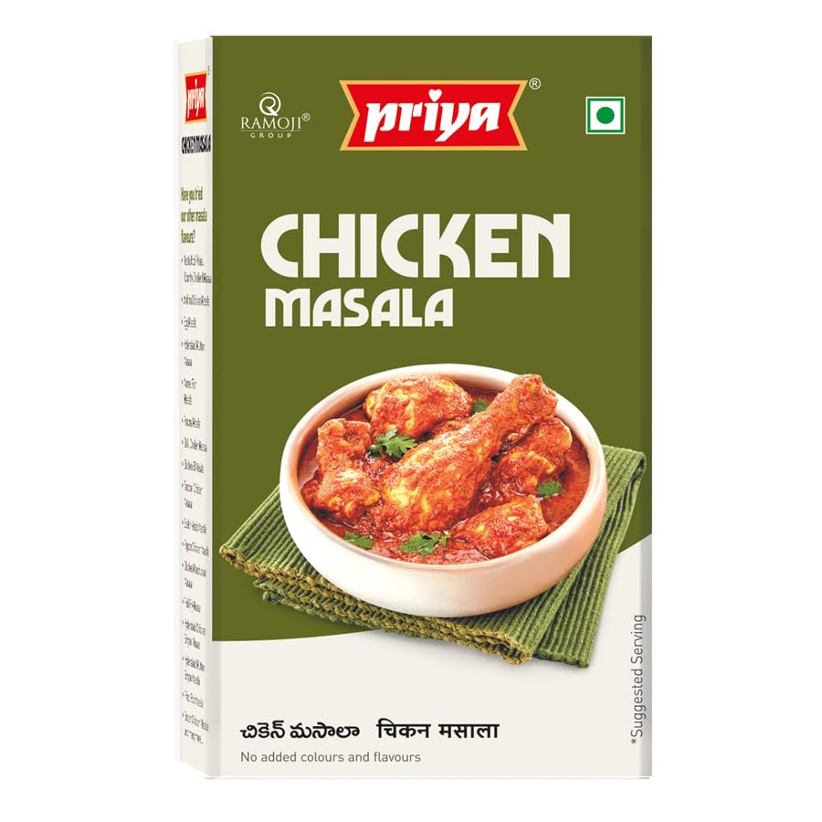 Priya Chicken Masala Powder, 100g (Pack of 4) - I Total 400gm I Authentic, Aromatic, Flavourful Spice Mix - Easy to Cook