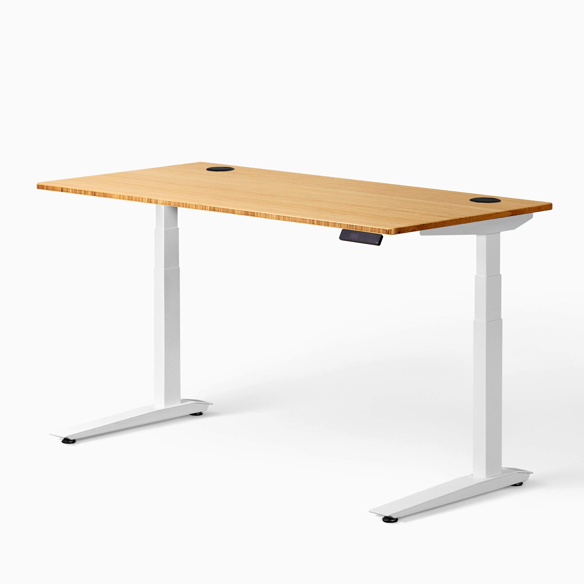 Buy Jarvis Fully Standing Desk 60" x 30" Natural Bamboo Top Electric