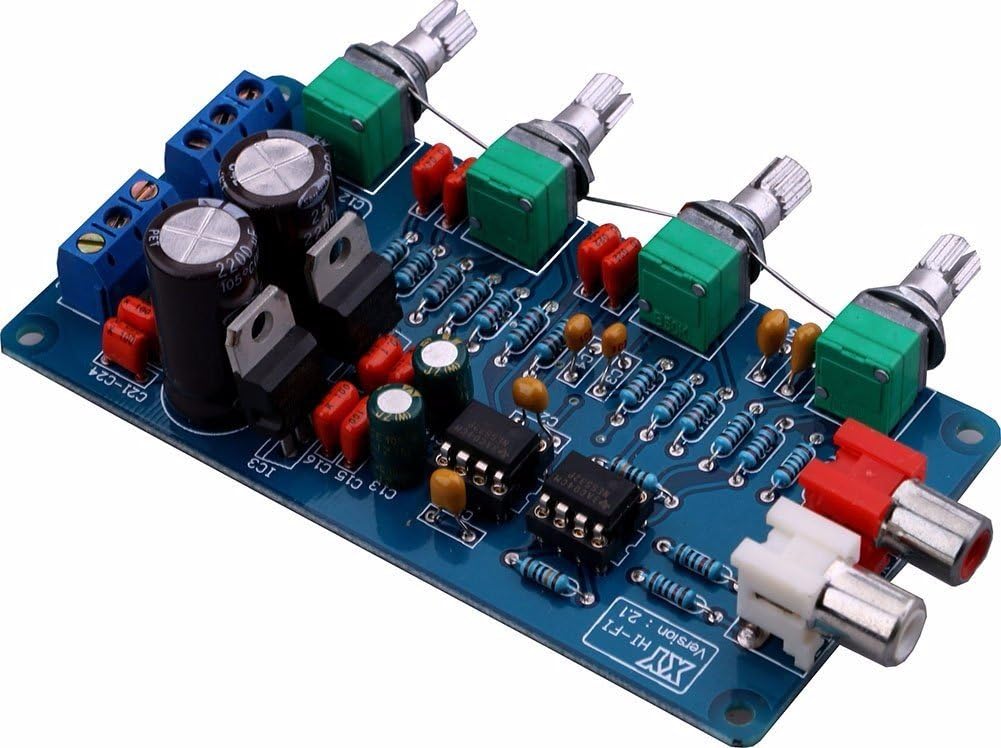 NE5532 Pre-amp Volume Control Board Tone Finished Board Kit 10 Times Dual AC 15V Original HIFI Tone Adjustment Plate Audio Amplifier