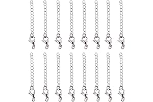PH PandaHall 304 Stainless Steel Necklace Extender, Jewelry Chain Extension Set with Lobster Claw Clasps