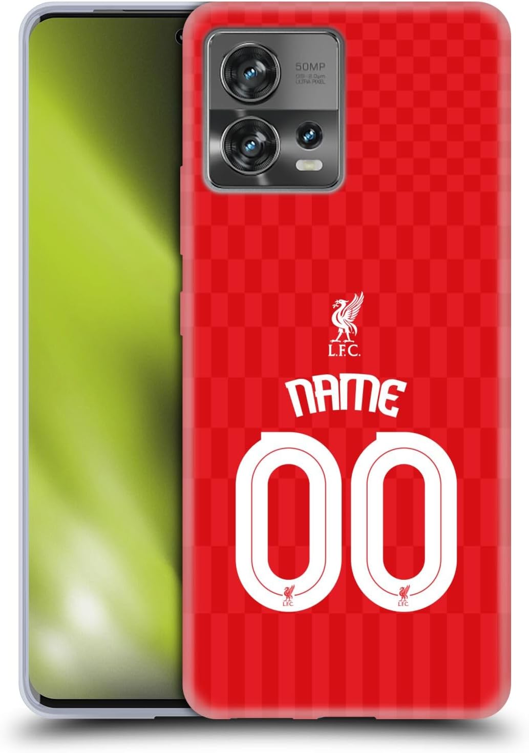 Head Case Designs Officially Licensed Custom Customized Personalized Liverpool Football Club Red Personalise Home Away Third Kit Shirt Soft Gel Case Compatible with Motorola Moto Edge 30 Fusion