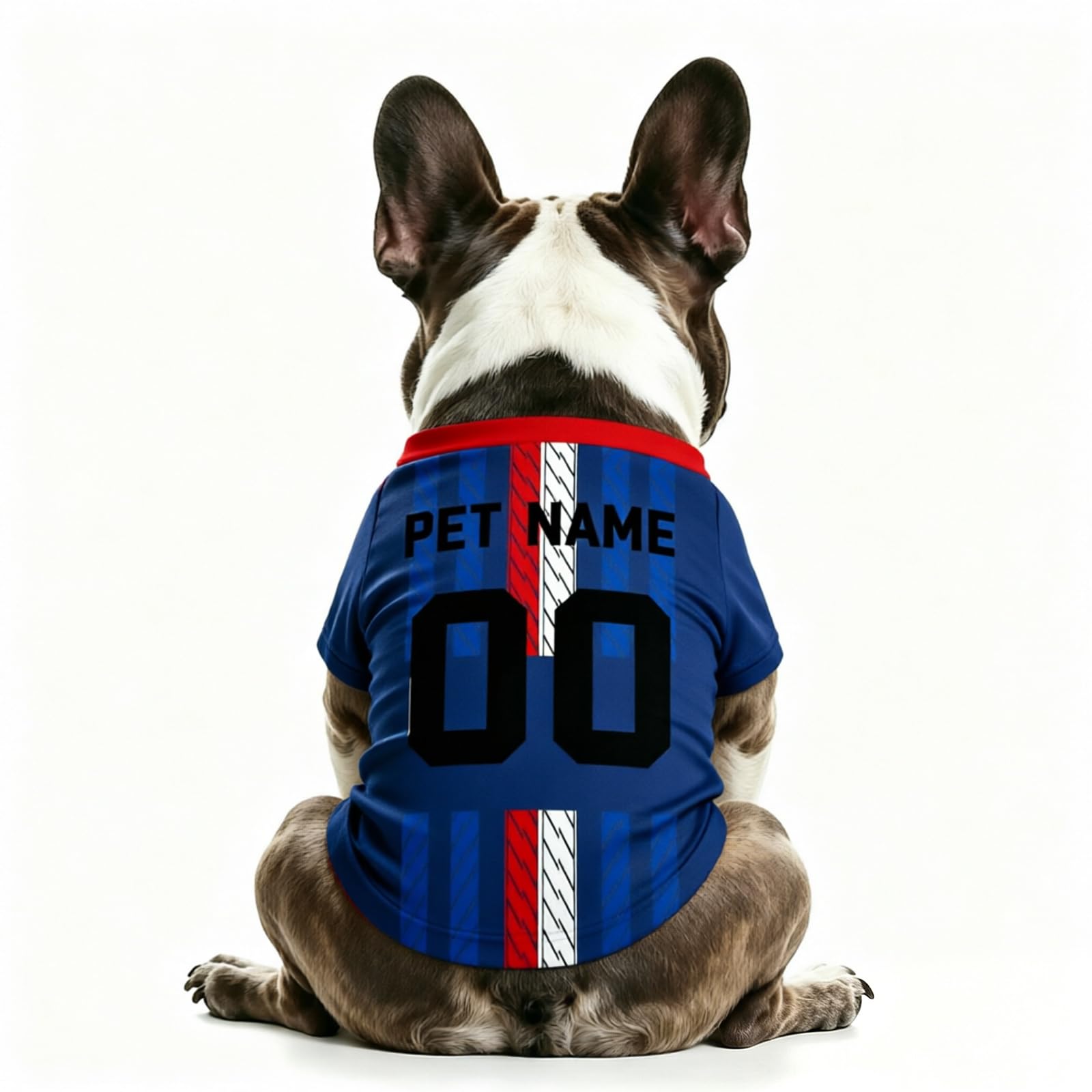 Personalised Dog T Shirt with WM EM Pet Apparel – Custom Name Number, Breathable Pullover Design, XS-5XL for Small Medium Dogs, Ideal Pets Gifts