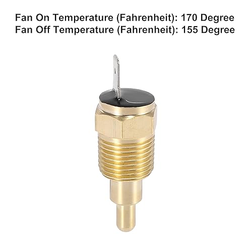 Miniatura 10 de X AUTOHAUX Interruptor universal del sensor del termostato de la temperatura del ventilador del radiador automotriz 14" NPT 170 grados encendido 155