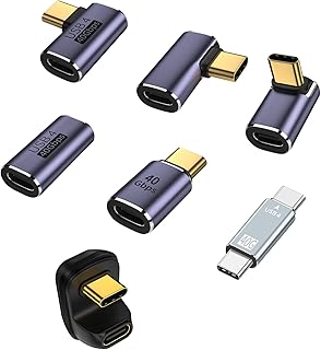 APEXSUN 7 Kinds of USB C Adapters Kit,24 Pins Type C Connector Support Thunderbolt 4/3,USB 4.0, PD100W Quick Charge,40Gb/s Data Transfer,8K Video Output Compatible with MacBook and More USB C Devices