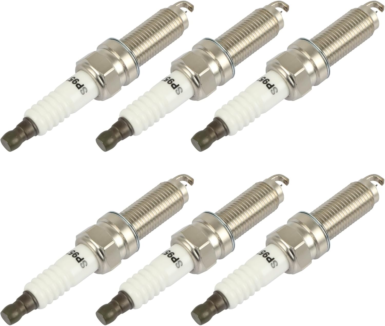 Spark Plugs*6 Fits 2013-2015 for Acura for ILX 2.4L/L4,2008-2012 for Honda for Accord 3.5L/V6 Double Iridium Spark Plugs Replacements #95710,LKR7DIX-11S