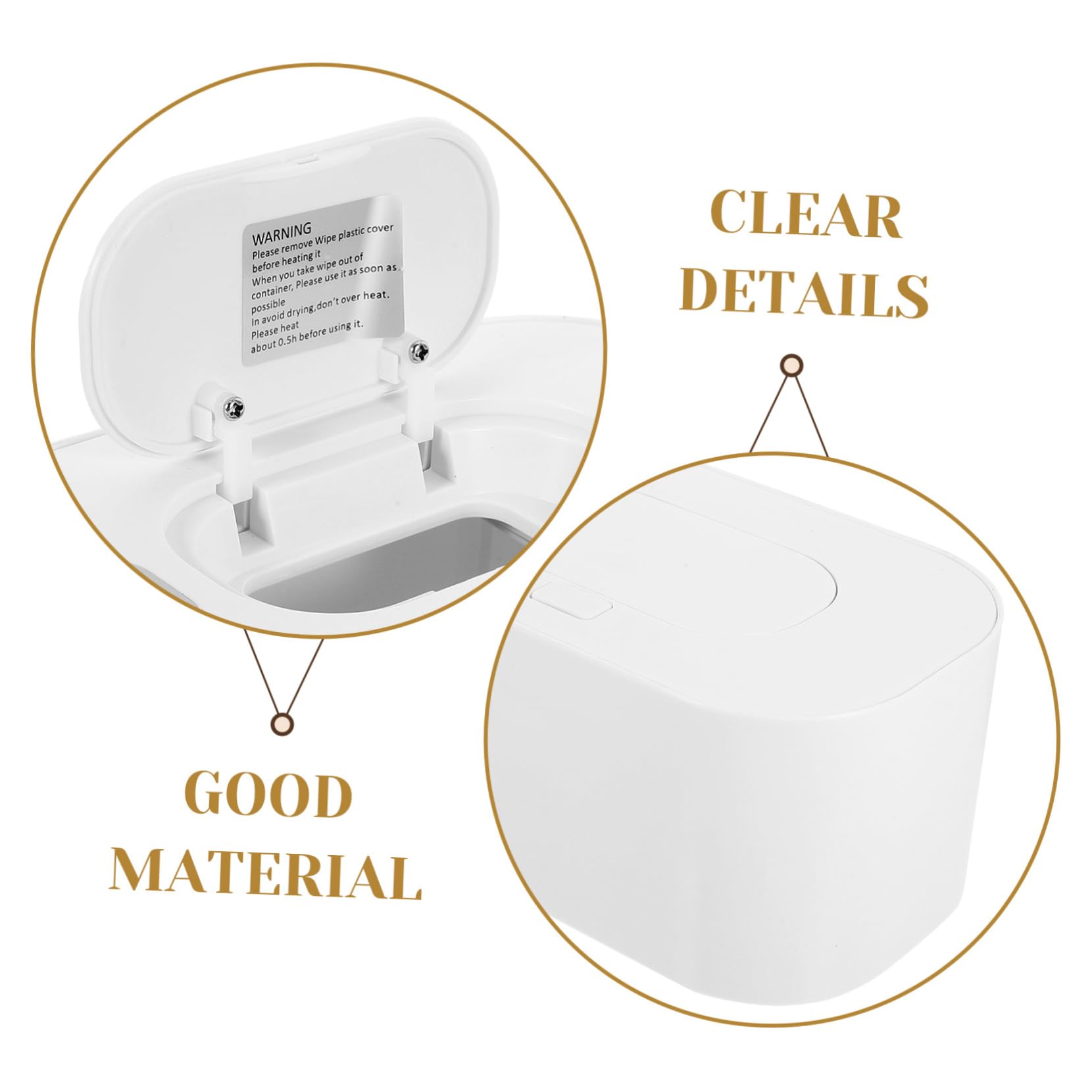 IMIKEYA 2 Pièces essuie-Tout bébés Chauffe-lingettes réchauffeurs humidité lingettes humides Voyage Chauffe lingette en Tissu Chauffe-Tissus humides Chauffe-Linge Portable Abdos Blanche