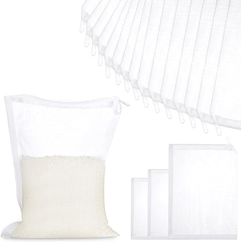 Shappy 15 bolsas de malla de filtro de acuario de 3 tamaños, 150 micrómetros de filtro fino, bolsas con cremallera para biosferas de carbón