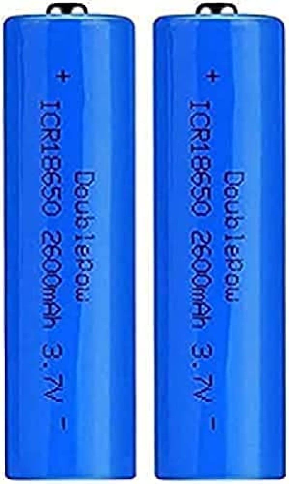 2600mAh Battery Large Capacity 3.7v Geable Battery Button Top Batteries Battery For Flashlight, Doorbells, Headlamps, RC Cars Etc (2 Pcs)