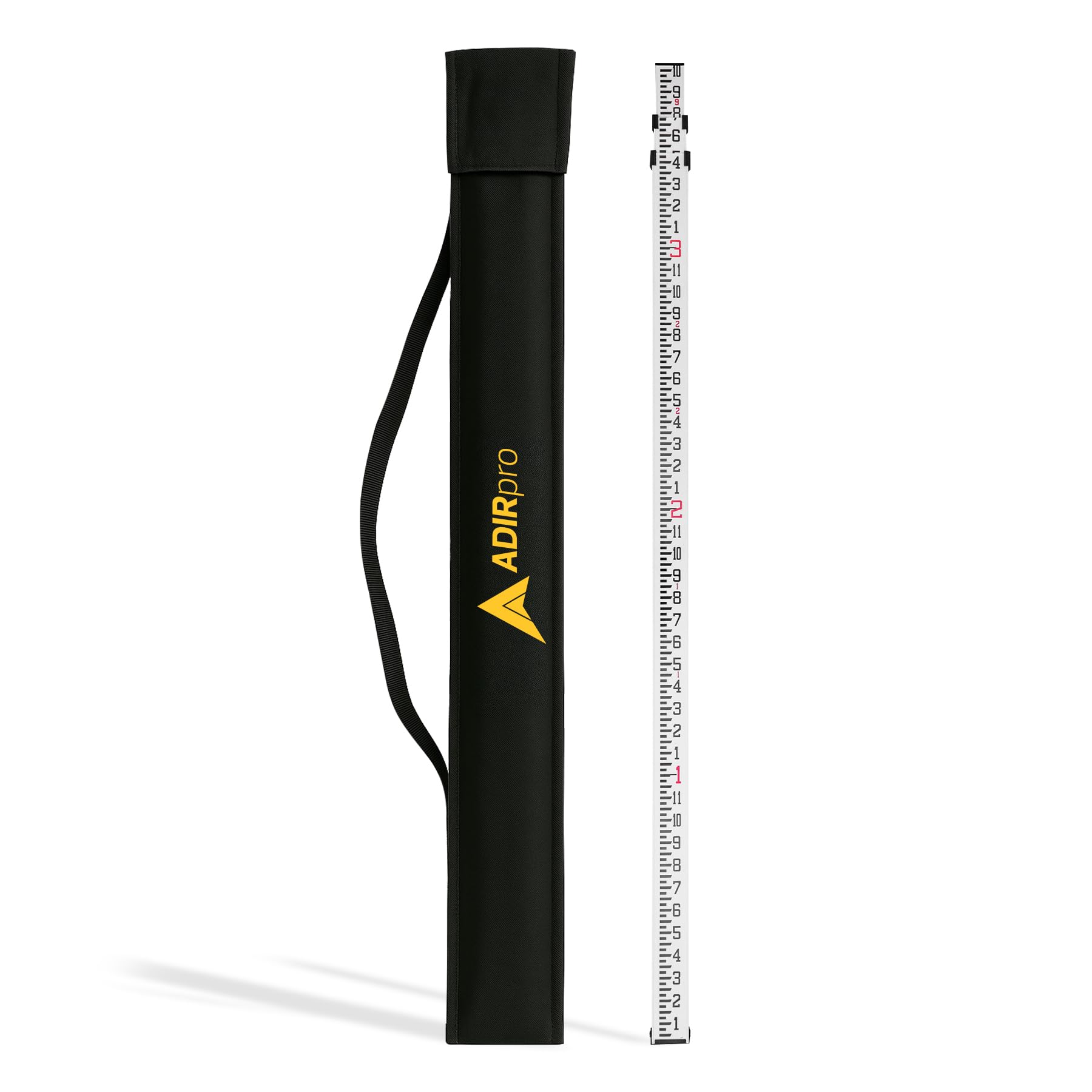 AdirPro 9-Foot Aluminum Grade Rod - 8ths, 5 Section Telescopic with Carrying Case by AdirPro