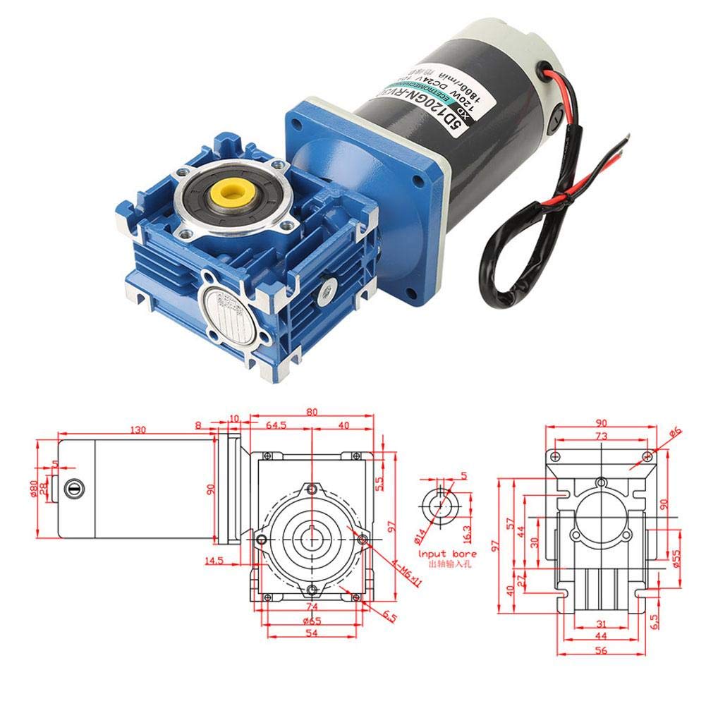 24V DC Schneckengetriebemotor – 30 RPM, Hohes Drehmoment, Metallgetriebe Für DIY, RC-Spielzeug Oder Maschinen
