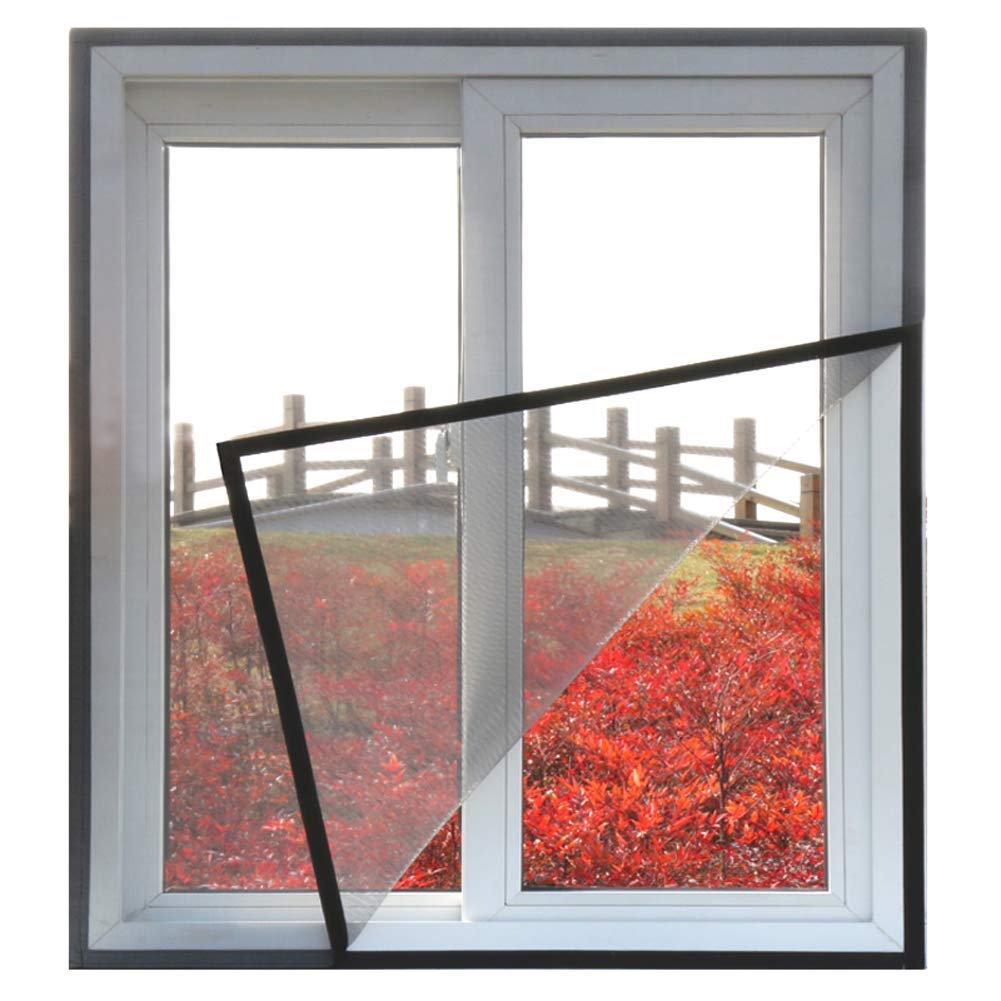 Yuly - Red de Malla antiarañazos para Ventana de Gato, autoadhesiva, Red de protección de Seguridad para Gatos, Semitransparente, antimosquitos