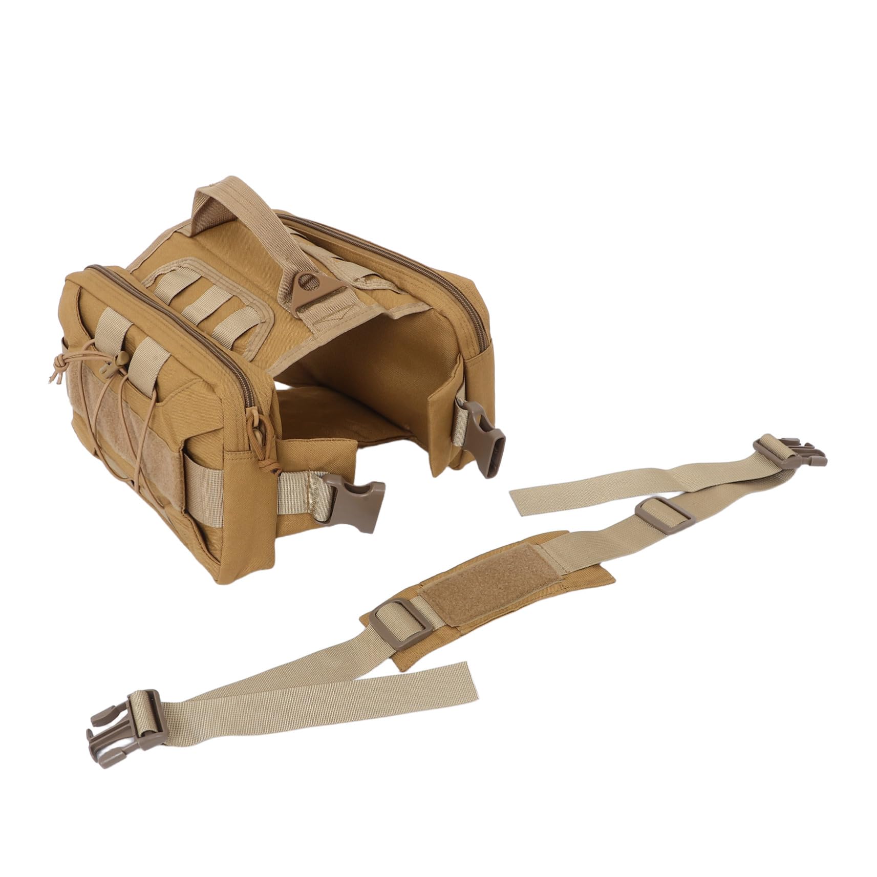 UPKOCH 55kg Sacoche de Selle pour Chien avec Latérales Sacoches de Randonnée pour Animaux de Compagnie Harnais- à Dos de Voyage avec Boucle à Dégagement Rapide pour Grands Chiens