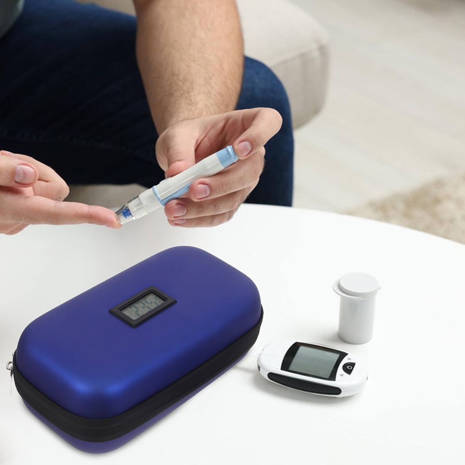 Estuche Insulina con para Pantalla Portátil Refrigerador Digital de Material Eva con Capa de Aislamiento, Adecuado para Viajes y Almacenamiento Seguro