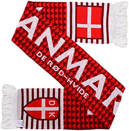 Denmark Danmark Soccer Knit Scarf