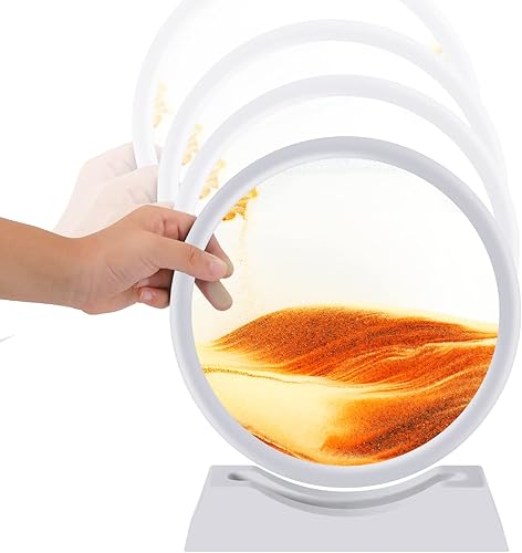 Miniatura 2 de TKTM Juguete sensorial de movimiento líquido, diseño de arena en movimiento, redondo, para ansiedad, TDAH, relajación, decoración de escritorio en