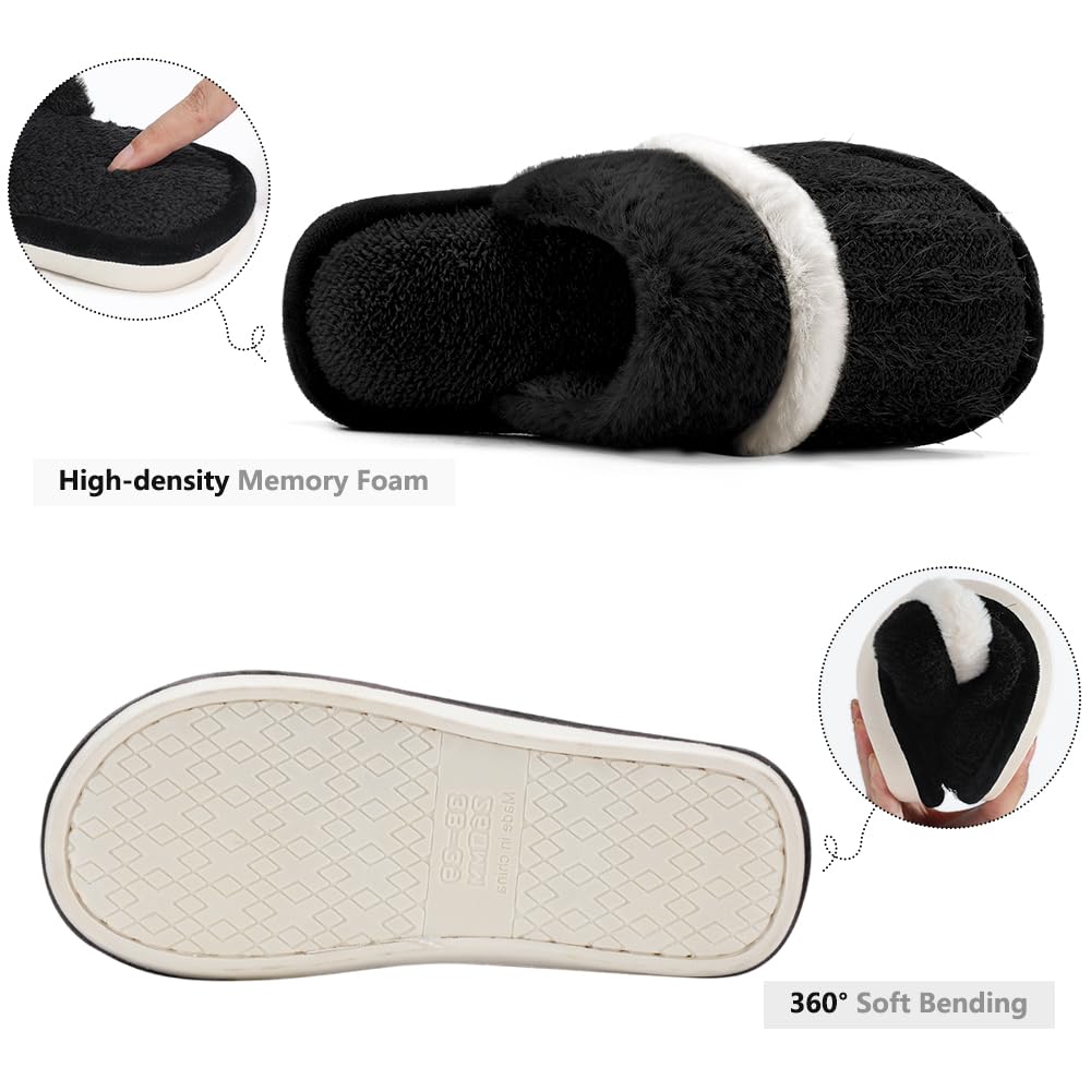 GOEWY Pantofole Donna Uomo Invernali Peluche Ciabatte Comode Casa Calde Scarpe da Casa Antiscivolo Memoria Schiuma Slippers Antiscivolo Suola Scarpe Interno Esterno