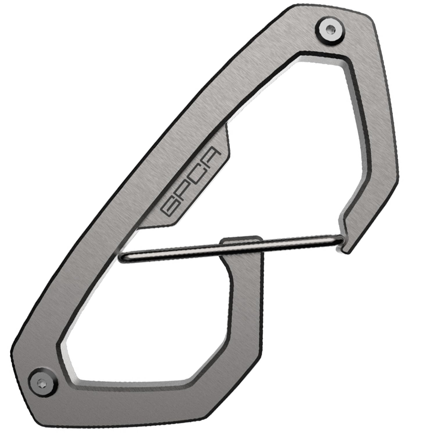 GPCA Carabiner Loop PRO, Key Organizer, Key Ring, Car Key Holder, Carabiner for Rappelling, Hunting and Rescue - Heavy Duty Carabiner Keychain Clip for Adventures (Steel - Medium + Small - 2PCs)