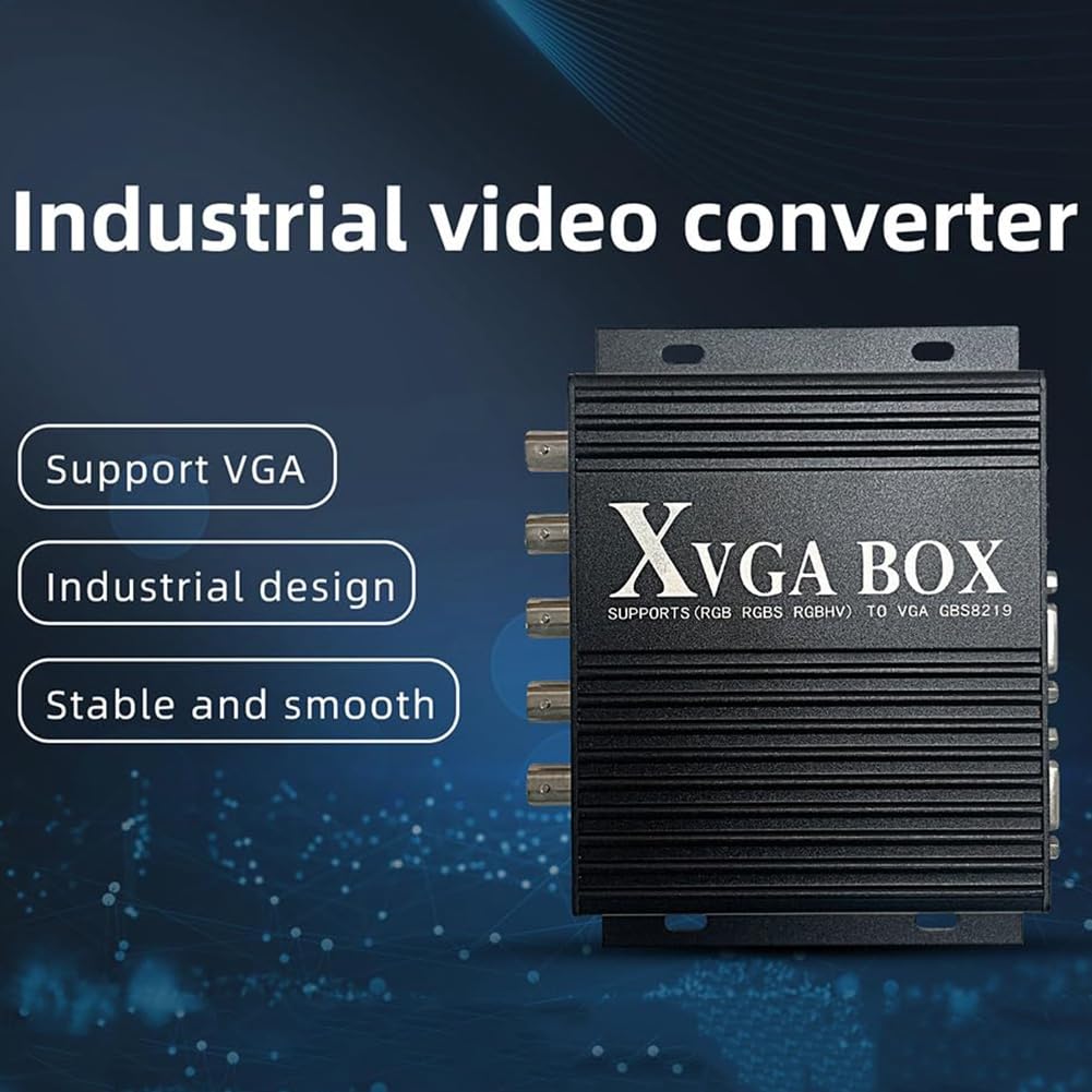 Convertidor de Vídeo Industrial XVGA Box RGB A VGA RGBS A VGA Convertidor de Vídeo para Monitor Industrial GBS-8219 Enchufe UE