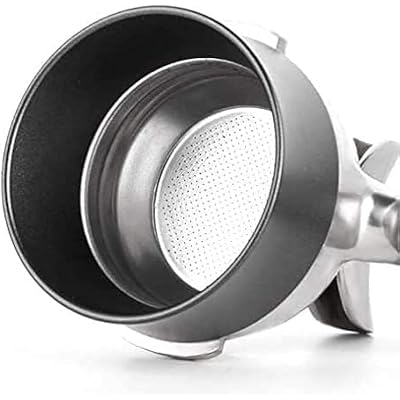 Espresso Tools 58mm Magnetic Dosing Funnel - Anodized Aluminum Coffee Portafilter Funnel, Reusable Puck Screen (Black)