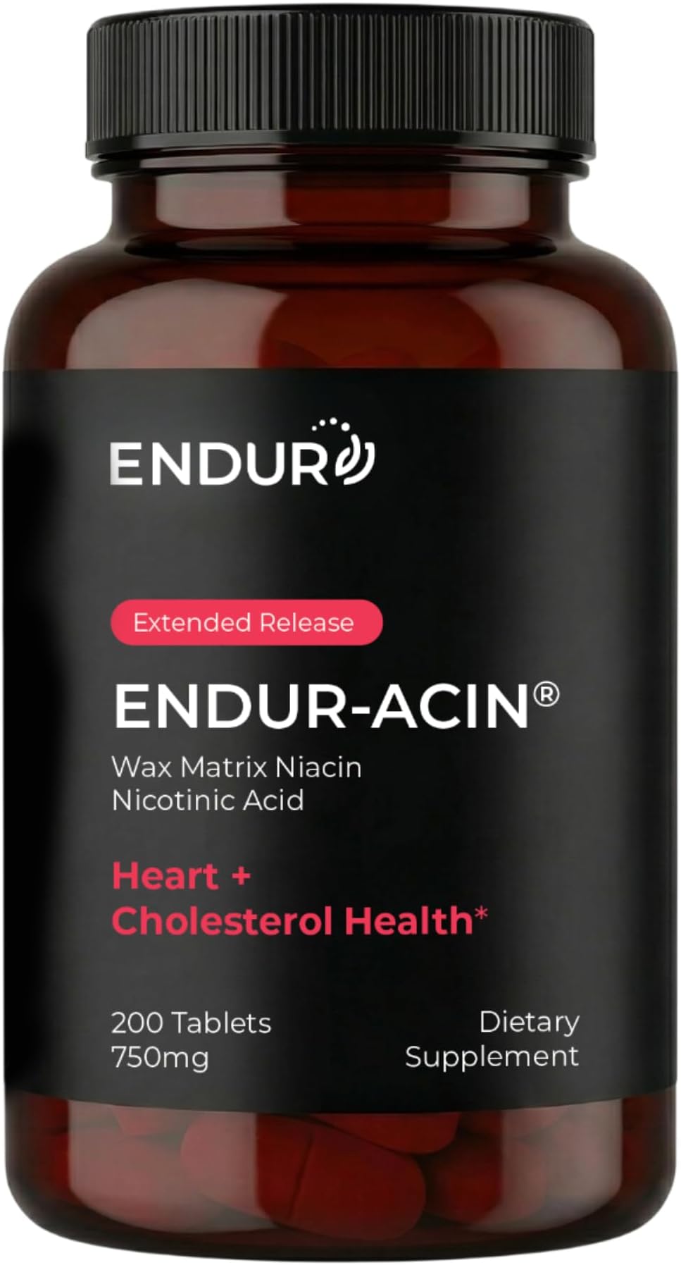 ENDUR-ACIN® Extended Release Niacin 750mg, Nicotinic Acid, 200 Tablets