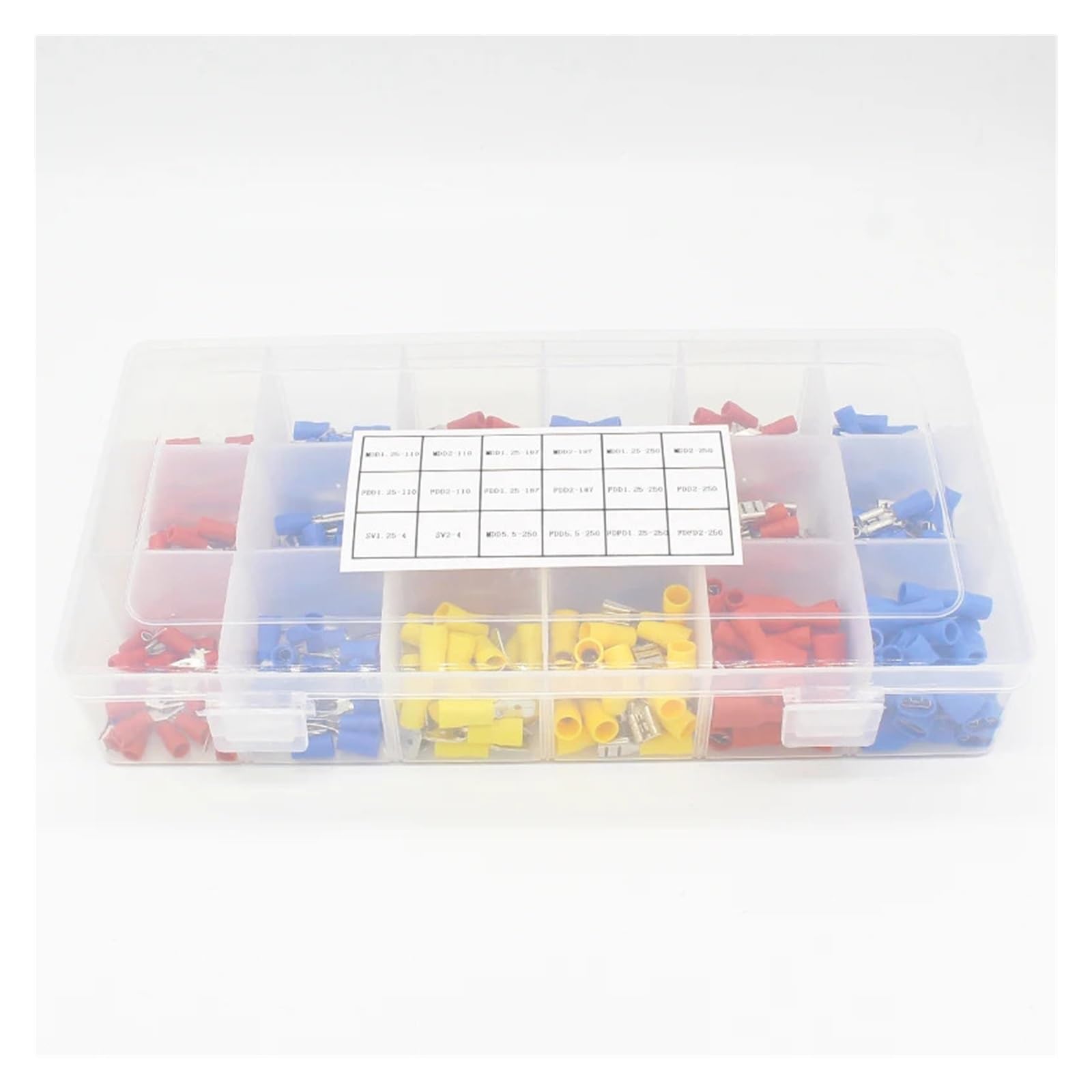 AARTERZZA 360pcs Assorted Full Insulated Fork U-Type Set Terminals Connectors Assortment Kit Electrical Crimp Spade Ring