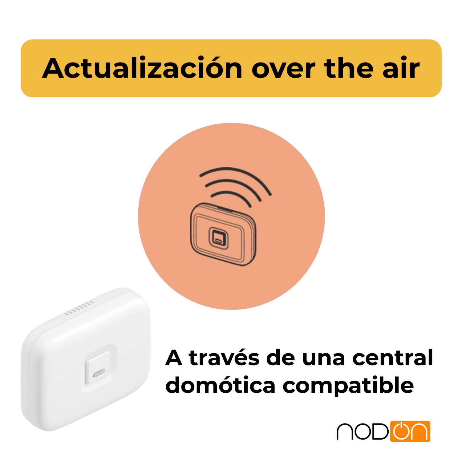 NodOn - Zigbee 3.0 Controlador IR para Aire Acondicionado - Domotizar Aire Acondicionado Inteligente - On/Off, Uso Simultaneo Mando Original - Compatible Home Assistant, Z2M, Homey y ZHA
