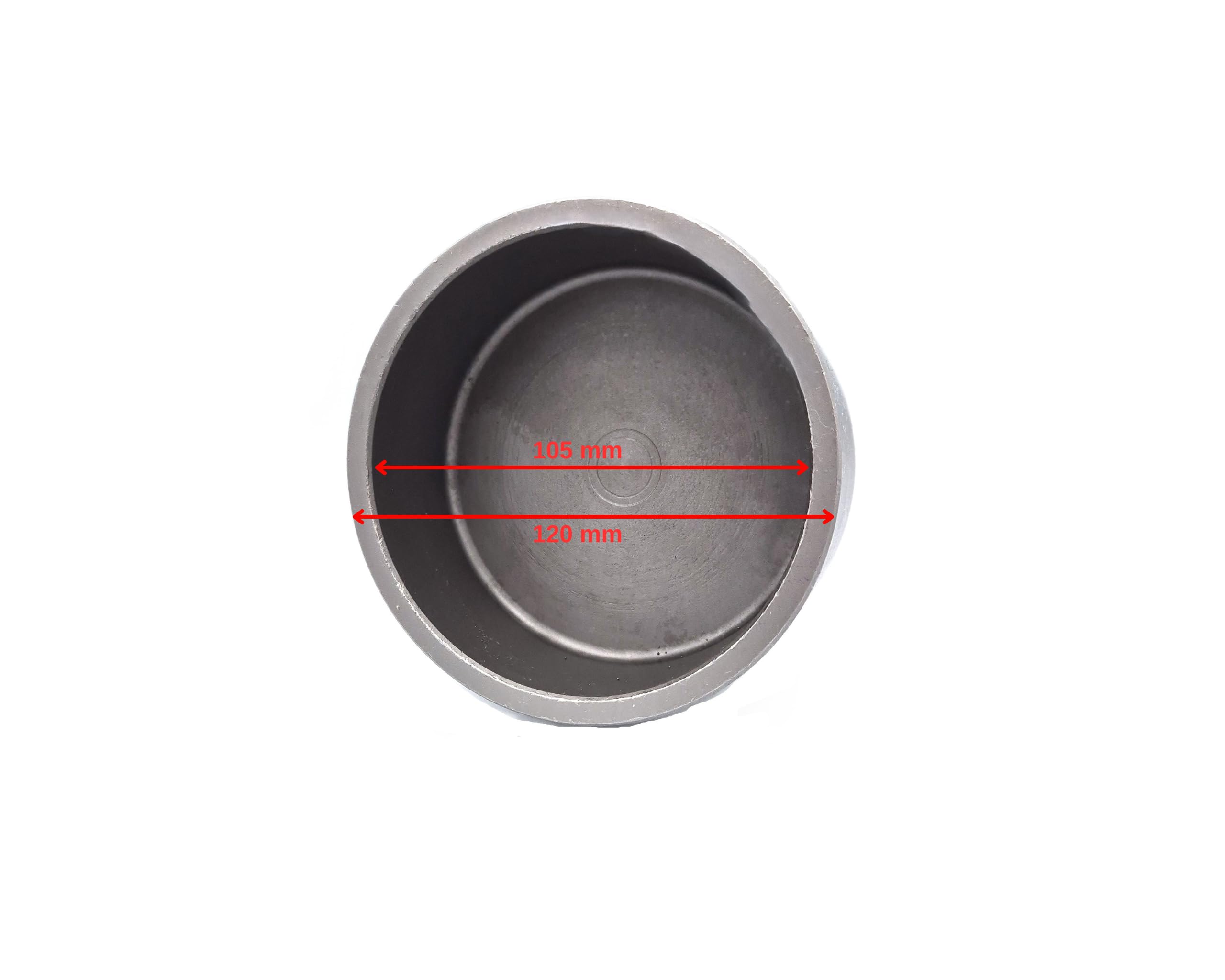 WERHE Hincapostes HEX30, Ø 105 mm | acero inoxidable, inserción para martillos demoledores, dimensiones 120 x 250 mm, para postes, tubos y varillas perfiladas