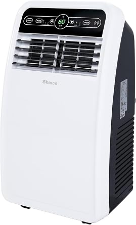 Shinco 8,000 BTU Portable Air Conditioner, Portable AC Unit with Built-in Cool, Dehumidifier & Fan Modes for Room up to 350 sq.ft, Room Air Conditioner with Remote Control, Installation Kit